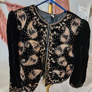 Vintage Silk Embellished Jacket